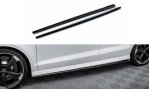 Maxton Seitenschweller Ansatz V.2 Audi RS3 Limousine 8V Facelift schwarz Hochglanz AU-RS3-8VF-S-SD2-G