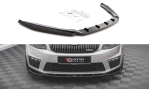 Maxton Front Ansatz V.4 für Skoda Octavia RS Mk3 schwarz Hochglanz SK-OC-3-RS-FD4-G