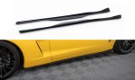 Maxton Seitenschweller Ansatz Chevrolet Corvette C6 schwarz Hochglanz CH-CO-C6-SD1-G