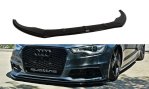 Maxton Front Ansatz V.1 für Audi S6 / A6 S-Line C7 schwarz Hochglanz AU-A6-C7-SLINE-FD1-G