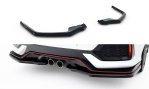 Maxton Mittlerer Cup Diffusor Heck Ansatz Honda Civic Sport Mk 10 schwarz Hochglanz HO-CI-10-SPORT-RSD2-G