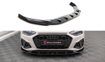 Maxton Front Ansatz V.1 für Audi A4 S-Line / S4 B9 Facelift schwarz Hochglanz AU-A4-B9F-SLINE-FD1-G