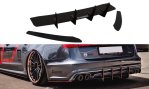 Maxton Heckschürze & Heck Ansatz Flaps Diffusor für Audi S6 C7 FL AU-S6-C7-AV-CNC-RS1