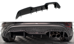 Maxton Diffusor Heck Ansatz für Ford Fiesta ST (5-Türige version) Mk7 Facelift schwarz Hochglanz FO-FI-7F-ST-5D-RS1-G