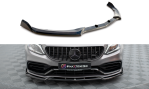 Maxton Front Ansatz V.2 Mercedes-AMG C63 Limousine / Kombi W205 Facelift schwarz Hochglanz ME-C-205F-63-FD2-G