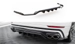 Maxton Mittlerer Cup Diffusor Heck Ansatz Audi SQ8 Mk1 schwarz Hochglanz AU-SQ8-1-RD1G+RD2-G