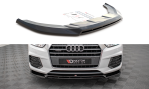 Maxton Front Ansatz V.2 für Audi Q3 8U Facelift schwarz Hochglanz AU-Q3-1F-SLINE-FD2G+FD2R-G