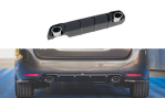 Maxton Diffusor Heck Ansatz + Endschalldampfer Sportauspuff Attrappe Peugeot 308 SW Mk2 Facelift PE-308-2F-SW-RS1G+BLACK
