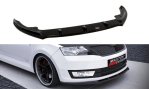 Maxton Front Ansatz V.1 für Skoda Rapid schwarz Hochglanz SK-RA-1-FD1-G