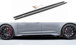 Maxton Seitenschweller Ansatz für V.2 für Audi RS6 C8 / RS7 C8 schwarz Hochglanz AU-RS6-C8-SD2-G