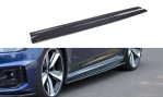 Maxton Seitenschweller Ansatz für Audi RS4 B9  schwarz Hochglanz AU-RS4-B9-SD1-G