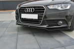 Maxton Front Ansatz V.1 für Audi A6 C7 schwarz Hochglanz AU-A6-C7-FD1-G