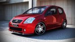Maxton Front Ansatz für CITROEN C2 VTS schwarz Hochglanz CI-C2-1-VTS-FD1-G
