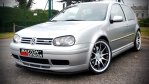 Maxton Front Ansatz für VW GOLF 4 (FÜR 25TH Frontansatz) schwarz Hochglanz VW-GO-4-25TH-FD1-G