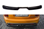 Maxton Mittlerer Diffusor Heck Ansatz für MINI COOPER S MK3 vor Facelift 3-Türer (F56) schwarz Hochglanz MC-S-3-56-RD1-G