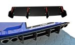 Maxton Diffusor Heck Ansatz für Heckschürze für VW GOLF 7 R Facelift VW-GO-7F-R-CNC-RS1