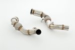 Friedrich Motorsport 2x 76mm Downpipe mit 200 Zellen Sport-Kat. Edelstahl 981347-X3-DPKA