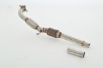 Friedrich Motorsport 76mm Downpipe mit 200 Zellen Sport-Kat. Edelstahl 981416-X3-DPKATG