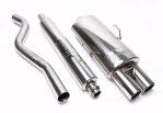TA Technix Edelstahlanlage Peugeot 106 I+II 2 x 76mm rund + gebördelt EVO106AE276