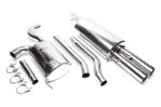 TA Technix Edelstahlanlage VW Passat Limousine, Variant 3B, 3BG, B5, B6 2 x 76mm rund + gebördelt EVO3BAE276