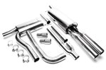 TA Technix Edelstahlanlage Audi A4 Limousine, Avant 8D, B5 2x76mm rund + gebördelt EVOA4AE276