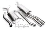 TA Technix Edelstahlanlage Audi A6 Limousine, Avant 4B 2 x 76mm rund + gebördelt EVOA6AE276