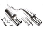 TA Technix Edelstahlanlage Audi A6 Quattro Limousine, Avant 4B 2 x 76mm L und R rund + gebördelt EVOA6QAE276