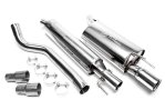 TA Technix Edelstahlanlage Opel Corsa B S93 2x76mm rund + gebördelt EVOCOBAE276