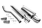 TA Technix Edelstahlanlage Opel Corsa B S93 2x76mm DTM rund + scharf EVOCOBAED76
