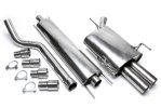 TA Technix Edelstahlanlage Opel Corsa C 2x76mm rund + gebördelt EVOCOCAE276