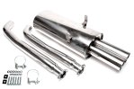 TA Technix Edelstahlanlage BMW E36 2x76mm rund + scharf EVOE366AE276S