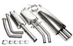 TA Technix Edelstahlanlage BMW E46 2x76mm rund + scharf EVOE466AE276S