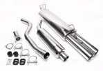 TA Technix Edelstahlanlage Opel Vectra A CC 2 x 76mm rund + gebördelt EVOVAAE276