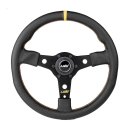 Luisi Racing Corsa Sportlenkrad Leder schwarz / gelb mit TÜV Prüfbericht