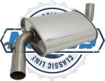 Novus Classic Line Edelstahl Mittelschalldämpfer für Golf 2 Jetta 1.8 1.8 8V GTI NC161
