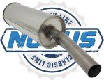 Novus Edelstahl Endschalldämpfer für Golf 1 1.6 GTI Golf 1 Cabriolet Scirocco 53 NC223