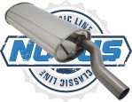 Novus Classic Line Edelstahl Endschalldämpfer für Golf 1 1.8 GTI / Golf 1 Cabrio NC226